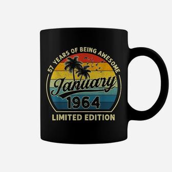 Vintage January 1964 Retro 57 Years Old 57Th Birthday Gift Coffee Mug | Crazezy UK