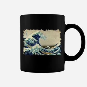 Vintage Japanese Woodblock Art Great Wave Stylish Design Coffee Mug | Crazezy