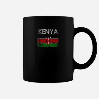 Vintage Kenya Kenyan Flag Pride Gift Coffee Mug | Crazezy