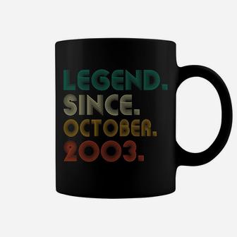 Vintage Legend Since October 2003 18Th Birthday 18 Years Old Sweatshirt Coffee Mug | Crazezy AU