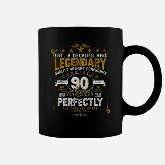 Vintage Legendary 90 Years Old Aged Perfectly 90Th Birtday Coffee Mug | Crazezy