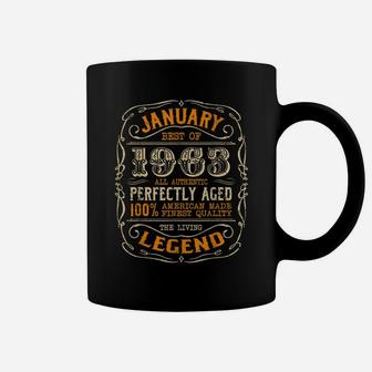 Vintage Legends Born In January 1963 Awesome Birthday Gift Coffee Mug | Crazezy