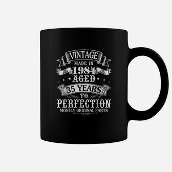 Vintage Made In 1984 Aged 35 Years To Perfection Parts Coffee Mug | Crazezy CA
