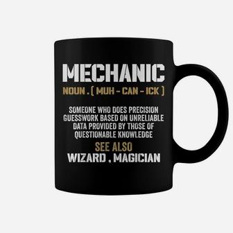 Vintage Mechanic Definition Funny Noun Meaning Coffee Mug | Crazezy
