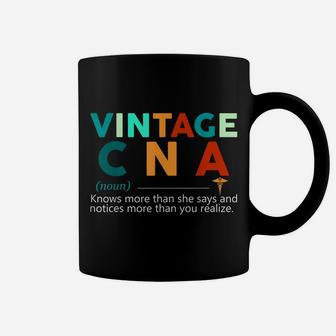 Vintage Nurse Noun Definition Knows More Than She Says Funny Coffee Mug | Crazezy DE