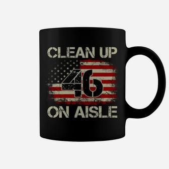 Vintage Old American Flag Patriotic Clean Up On Aisle 46 Coffee Mug | Crazezy