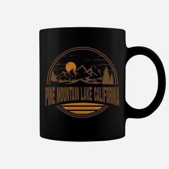 Vintage Pine Mountain Lake California Mountain Hiking Print Coffee Mug | Crazezy UK