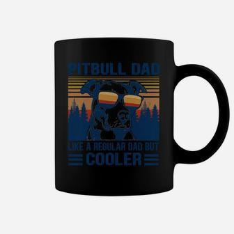 Vintage Pitbull Dad Like A Regular Dad But Cooler Funny Gift Coffee Mug | Crazezy UK