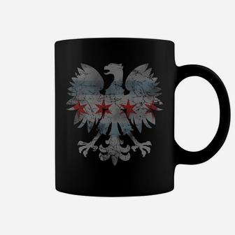 Vintage Polish Eagle Flag Of Chicago Family Heritage Coffee Mug | Crazezy DE