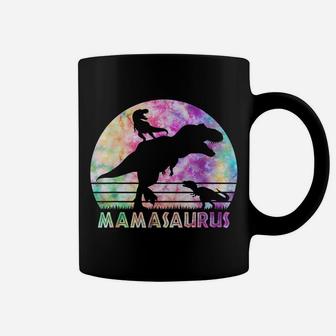 Vintage Retro 2 Kids Mamasaurus Sunset Funny Gift For Mother Coffee Mug | Crazezy UK