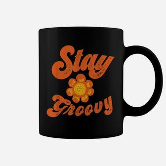 Vintage Retro Boho Stay Groovy Flower Hippie Coffee Mug | Crazezy DE