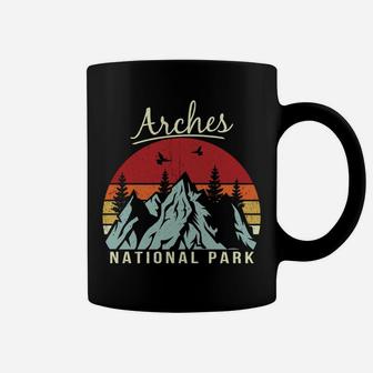Vintage Retro Hiking Camping Arches National Park Coffee Mug | Crazezy