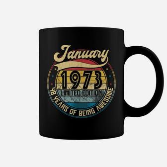Vintage Retro January 1973 48Th Birthday Gift 48 Years Old Coffee Mug | Crazezy AU