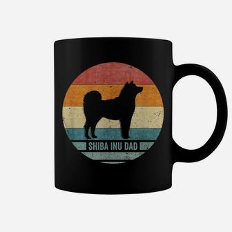 Vintage Retro Shiba Inu Dog Dad Silhouette Puppy Owner Lover Coffee Mug | Crazezy AU