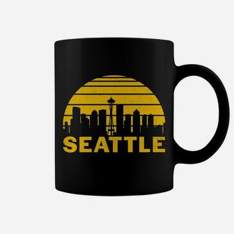 Vintage Seattle Washington Cityscape Retro Coffee Mug | Crazezy