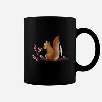 Vintage Squirrel Japanese Cherry Blossom Flower Coffee Mug | Crazezy DE