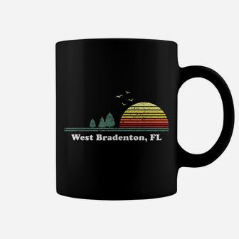 Vintage Sunset Pine Tree West Bradenton Florida Usa Souvenir Coffee Mug | Crazezy DE