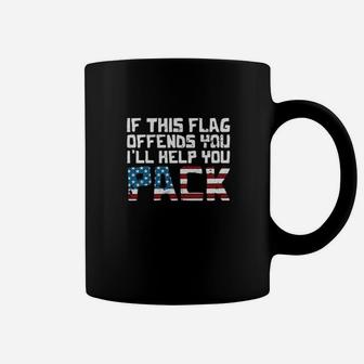Vintage This Flag Offends You I Will Help You Pack Distressed Coffee Mug - Monsterry
