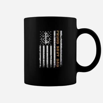Vintage Usa American Flag Proud Navy Dad Gifts Coffee Mug | Crazezy AU