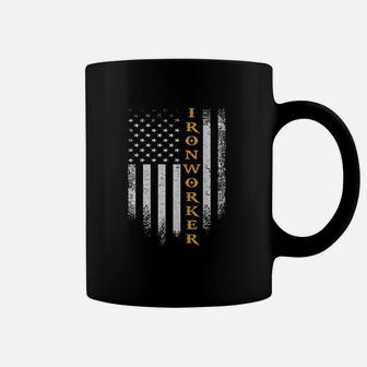 Vintage Usa Ironworker American Flag Iron Worker Patriotic Coffee Mug | Crazezy DE
