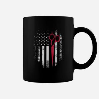 Vintage Usa Red White Scissor American Flag Coffee Mug | Crazezy AU