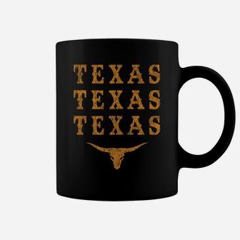 Vintage Western State Texan Native Pride Longhorn Bull Texa Coffee Mug | Crazezy DE