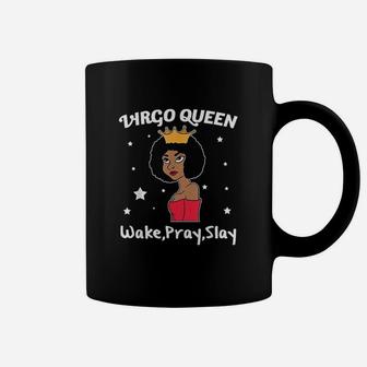 Virgo Black Queen Black Women Afro Zodiac Coffee Mug | Crazezy