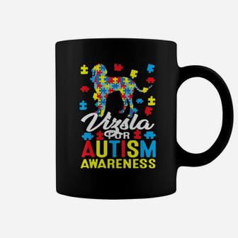 Vizsla For Autism Awareness Dog Lover Puzzle Coffee Mug - Monsterry UK