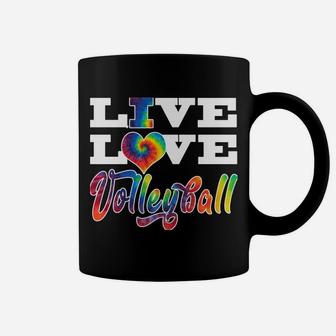 Volleyball Hoodie Live Love Tie Dye Look For Girls Teens Coffee Mug | Crazezy CA