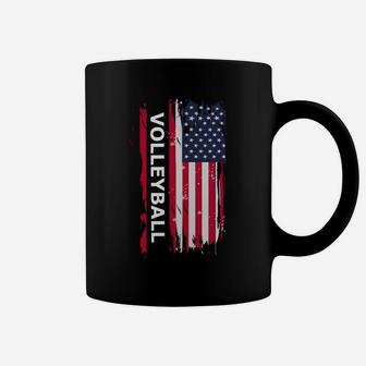 Volleyball Usa Patriotic, Volleyball Players And Coach Gift Coffee Mug | Crazezy AU