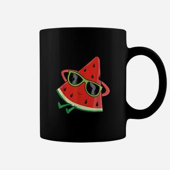 Watermelon Summer Melon With Sunglasses Funny Watermelon Coffee Mug | Crazezy DE