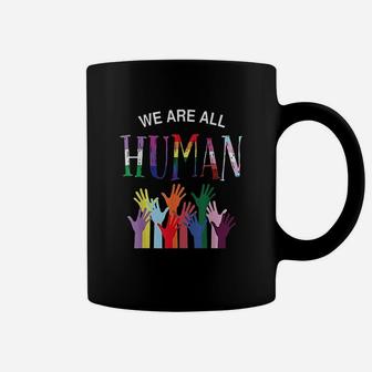 We Are All Human For Pride Transgender Gay Coffee Mug | Crazezy CA