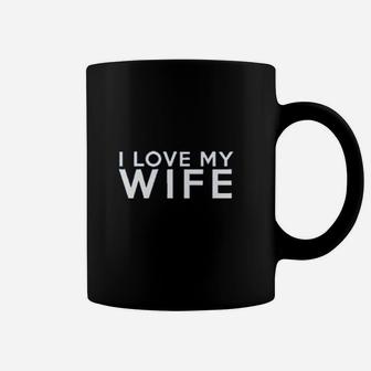 We Match I Love My Wife I Love My Husband Matching Couples Football Coffee Mug | Crazezy