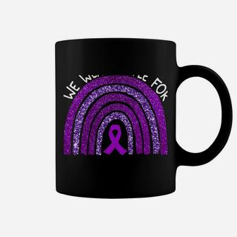 We Wear Purple For Ulcerative Colitis Awareness Rainbow Coffee Mug | Crazezy