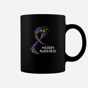 Wear Rainbow Puzzle Ribbon Autism Awareness Coffee Mug - Monsterry