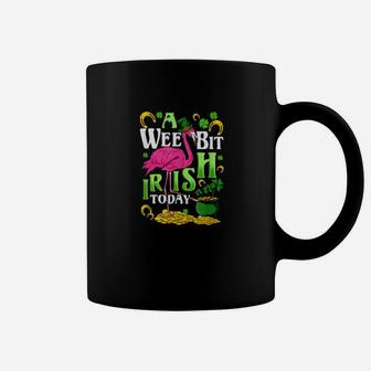 Wee Bit Irish Today Flamingo St Patrick's Day Coffee Mug - Monsterry