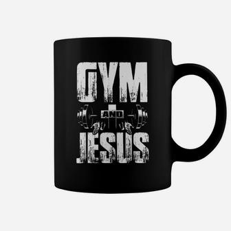 Weight Lifting Gym N Jesus Coffee Mug - Monsterry UK