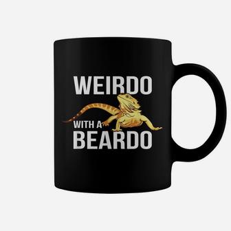 Weirdo With A Beardo, Retro Vintage Bearded Dragon Coffee Mug | Crazezy