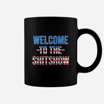 Welcome To The Show Usa Flag Funny 4Th Of July Drinking Coffee Mug | Crazezy CA