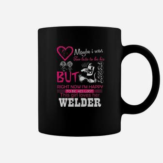 Welder Wife Girlfriend Gift This Girl Loves Her Welder Wifey Coffee Mug | Crazezy DE