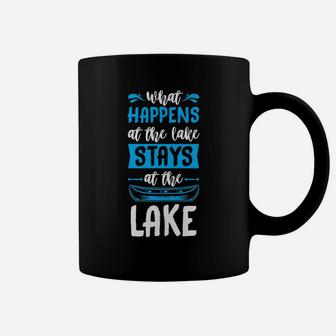 What Happens At The Lake Stays At The Lake Paddle Boat Gift Coffee Mug | Crazezy