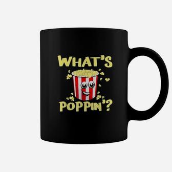 What's Poppin' Funny Popcorn Coffee Mug - Thegiftio UK