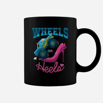 Wheels Or Heels Gender Reveal Family Coffee Mug | Crazezy UK