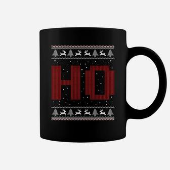 Where My Ho's At Ho Matching Couple Santa Ugly Christmas Coffee Mug | Crazezy