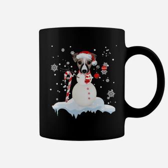 Whippet Snowman Dancing On Snow Xmas Gift Dog Lover Coffee Mug - Monsterry