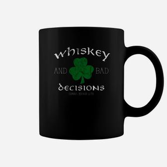 Whiskey And Bad Decisions Funny St Patricks Day Coffee Mug - Thegiftio UK