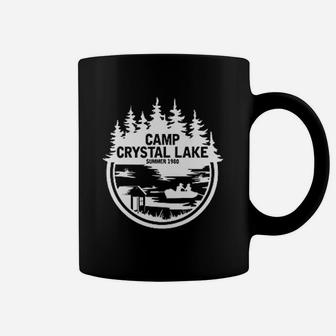 White Camp Crystal Lake Retro Nj 80S Horror Movie Jason Coffee Mug | Crazezy AU