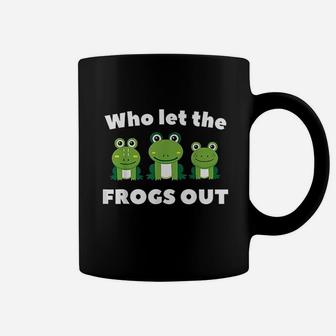 Who Let The Frogs Out Kids Preschool Frog Squad Frog Lover Coffee Mug - Thegiftio UK