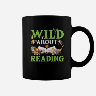 Wild About Reading Animals Books Reader Coffee Mug | Crazezy