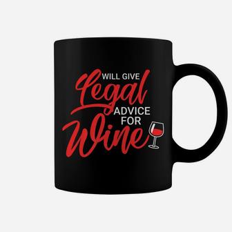 Will Give Legal Advice For Wine Funny Drinking Lawyers Gift Coffee Mug - Thegiftio UK